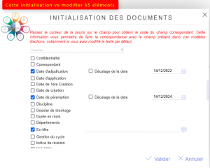 Assistant au paramétrage des fiches documents de GED, diffusion, archivage etc.