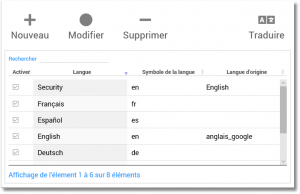 Paramétrage des options de langue de QALITEL doc - votre gestion documentaire qualité internationale. GED.