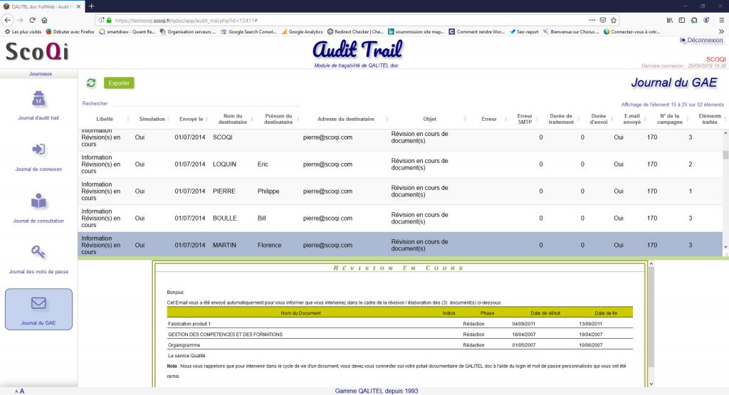 logiciel-gestion-des-documents-qalitel-doc - module-tracabilite-audit-trail-qalitel-doc-generateur-automatique-e-mail