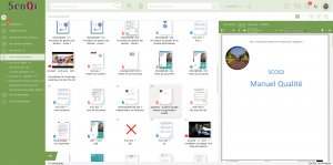 Portail utilisateur du logiciel de gestion documentaire qualité QALITEL doc – représentation en mode vignette des documents. QALITEL doc, votre logiciel de GED.